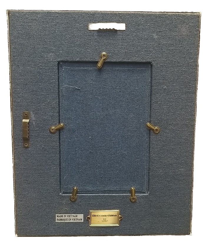 Mackenzie Childs ROYAL CHECK HANGING picture frame holds 4x6 ENAMEL