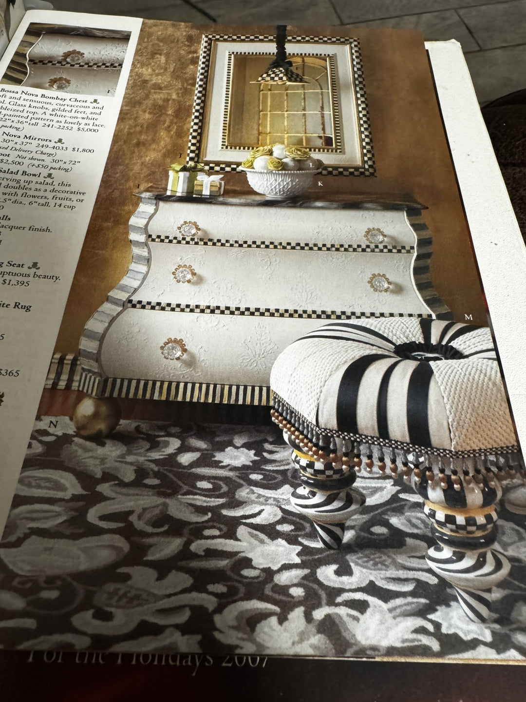 Mackenzie Childs Magnificent Bosa Nova Bombay 2007 Made In Aurora New