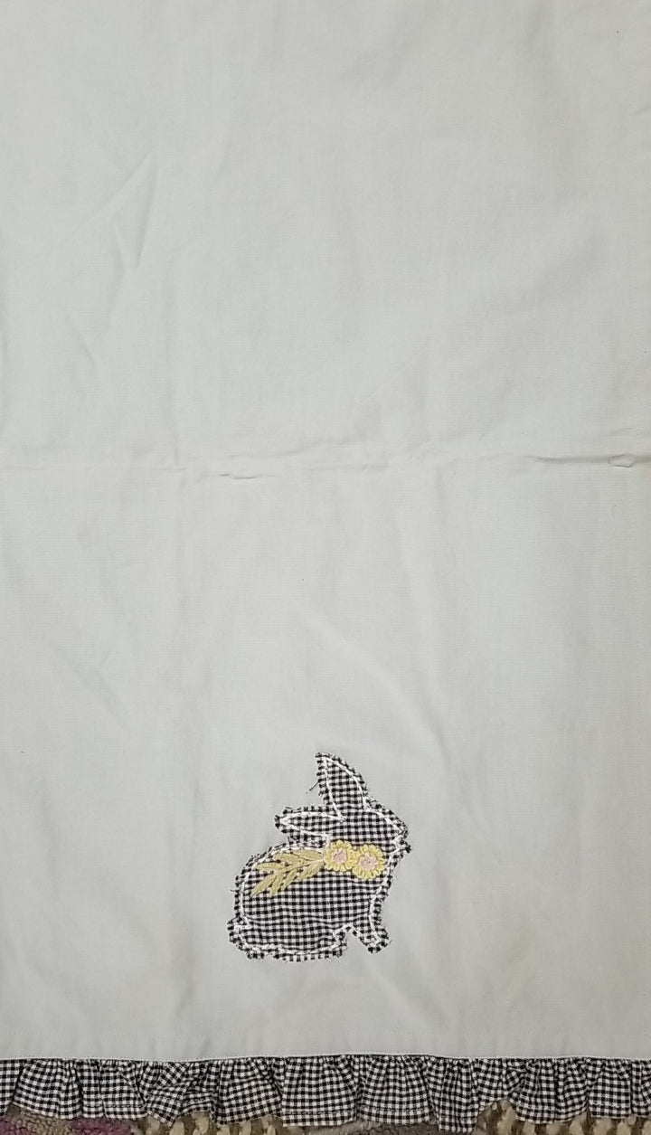 Brand New Mackenzie Childs Gingham Bunny Dish Towel-retired