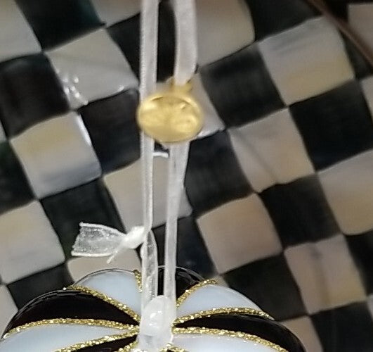 Mackenzie Childs Hot Air Balloon Glass Ornament