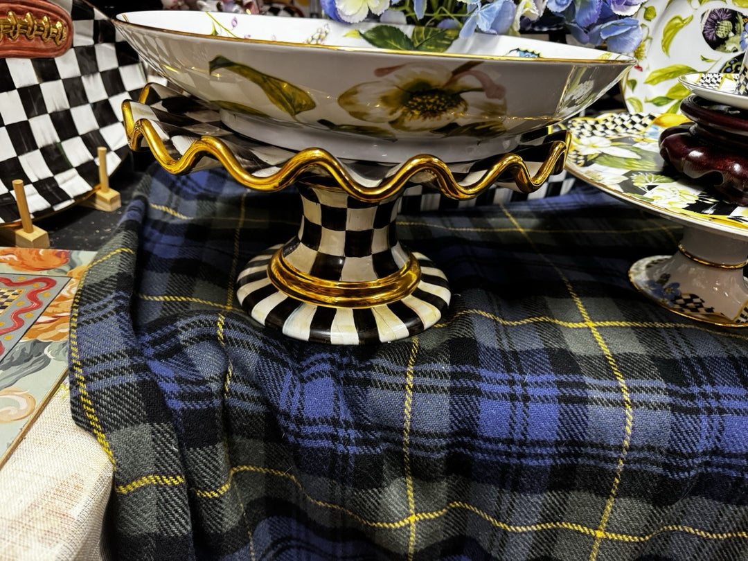 Thistle & Bee by MacKenzie-Childs porcelain Butterfly Serving Bowl 12.75"- New