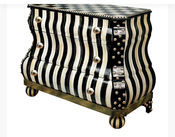 Mackenzie Childs Retired Courtly Stripe Bombay Made In Aurora New