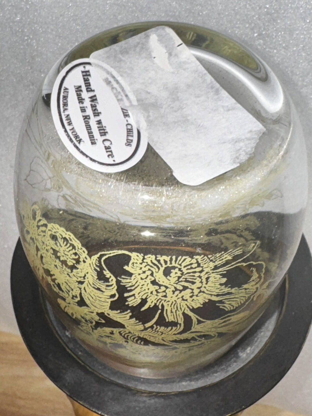 Mackenzie childs One Blooming 12 Oz  Tumbler- Glass Retired On Glass- New