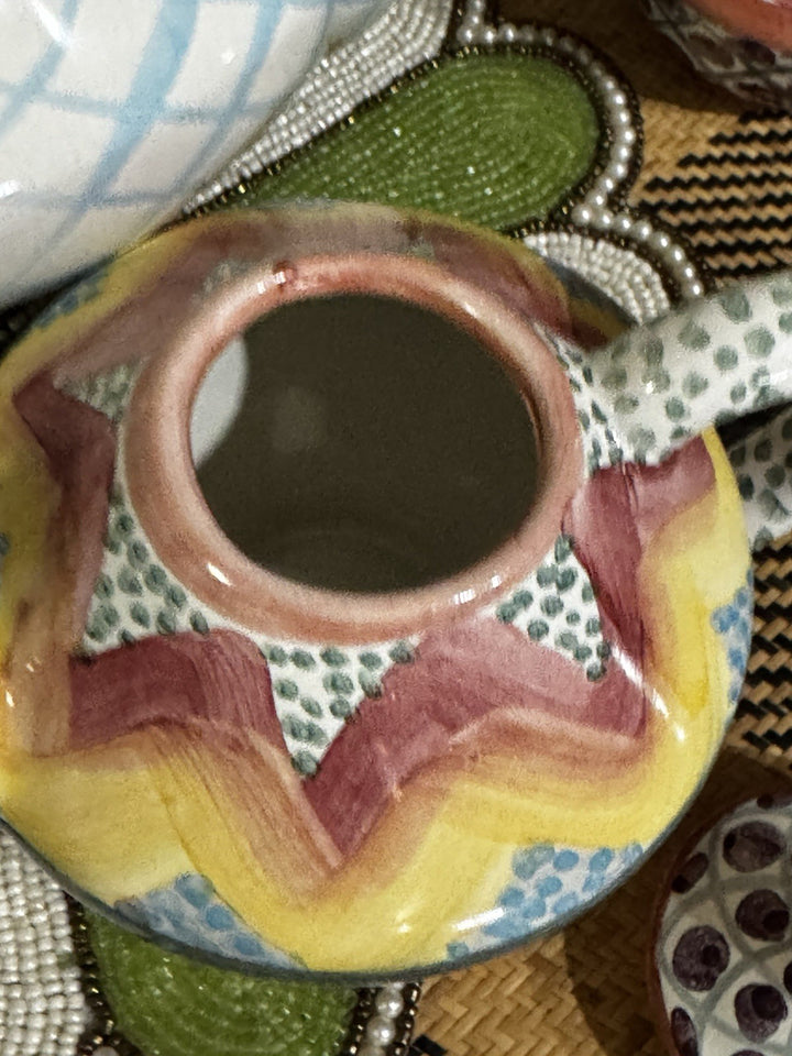 MacKenzie Childs 4 Cup Small Taylor Ceramic  Keukenhof Teapot Retired