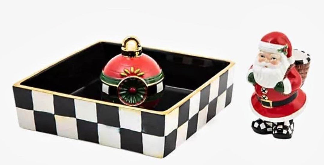 Brand New Mackenzie Childs Granny Kitsch Hostess Set Holiday-new In Box