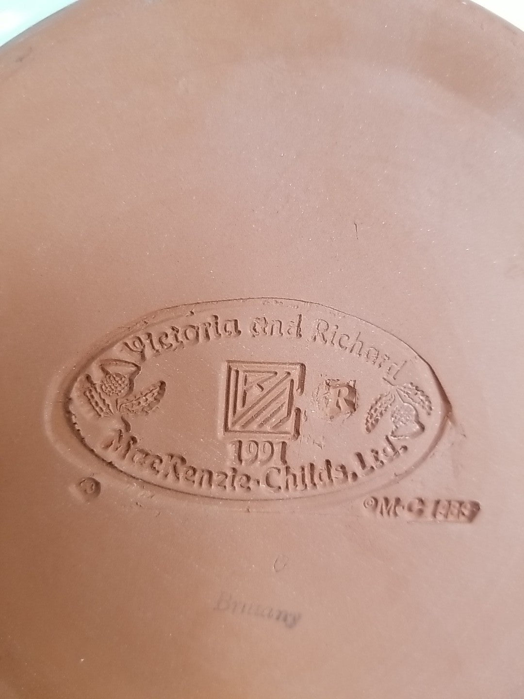 MacKenzie-Childs Vintage Brittany Dessert Plate 8.5” vintage 1991