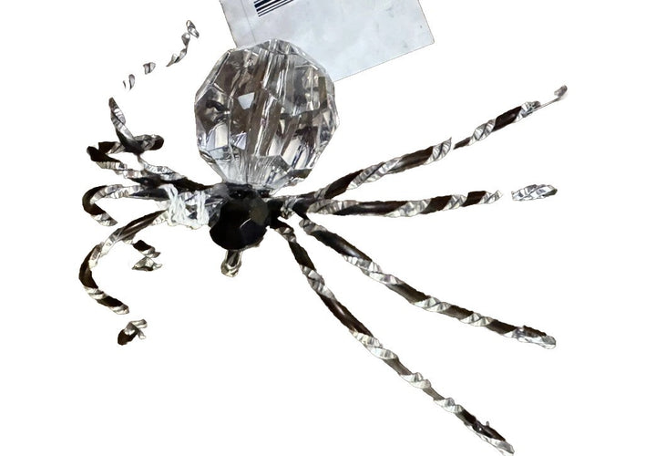 Mackenzie Childs Set Of 3. 1 Crystal 1  striper Spider Clip, 1 striped/stick