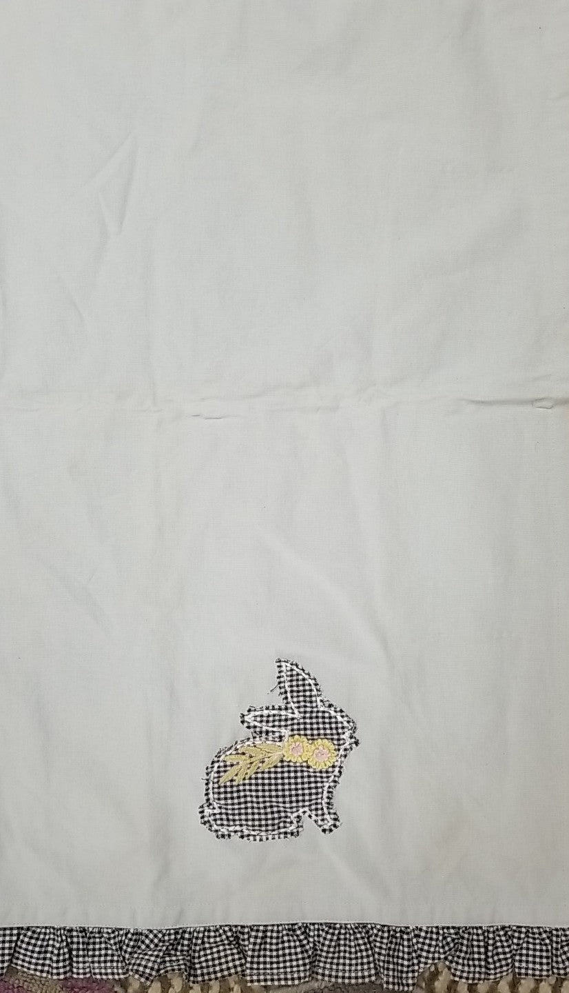 Brand New Mackenzie Childs Gingham Bunny Dish Towel-retired