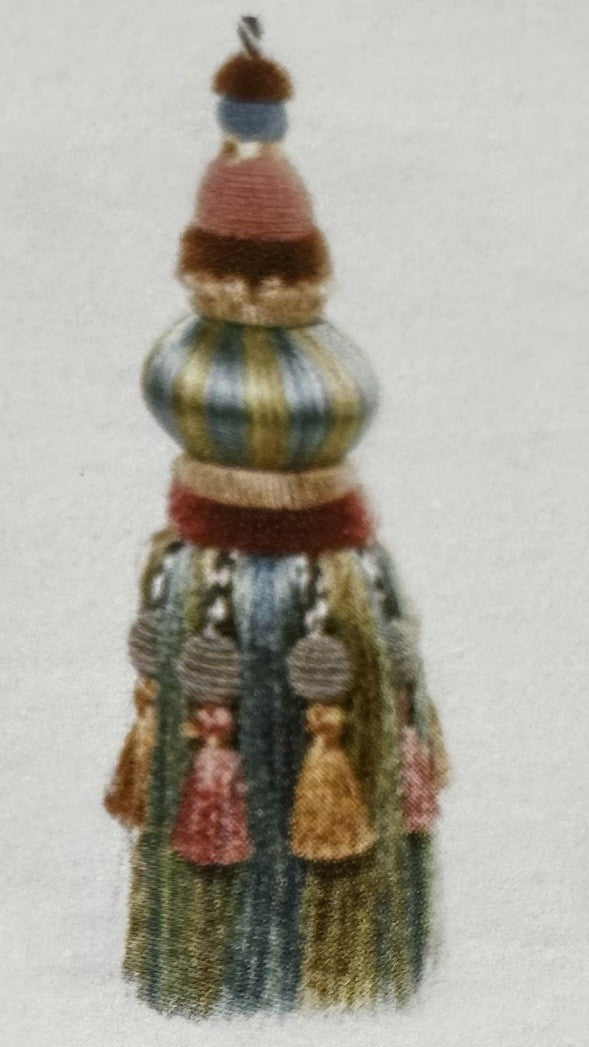 MacKenzie-Childs BIBELOT Peacock And Moss  Tassel  NEW- Retired