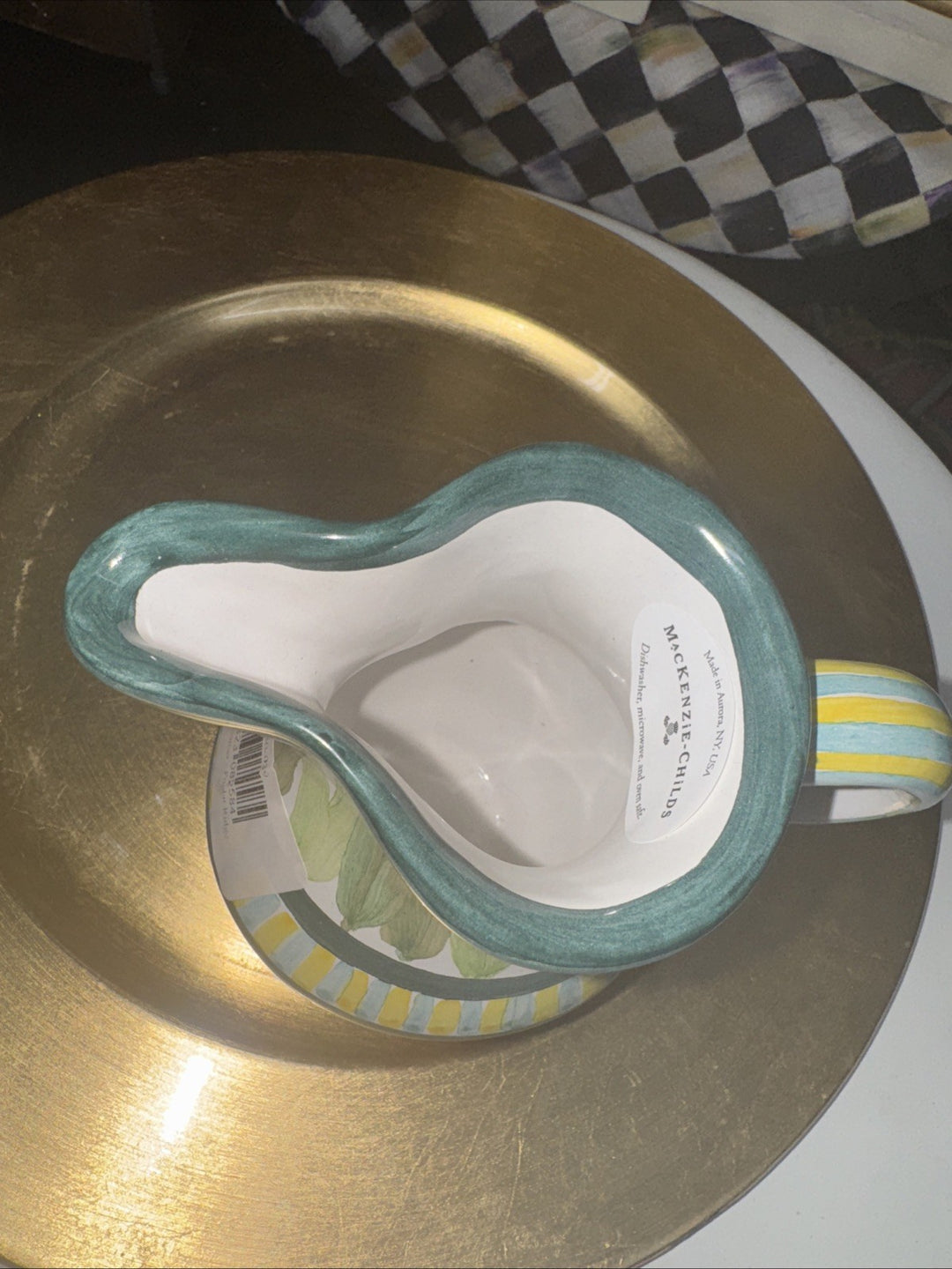 Mackenzie Childs Poplar Ridge Ceramic Creamer