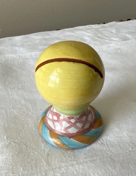 MacKenzie Childs Name Card Holder - Vintage Yellow