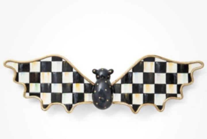 Mackenzie-Childs Courtly Check Large Wall Bat Halloween NEW NO BOX