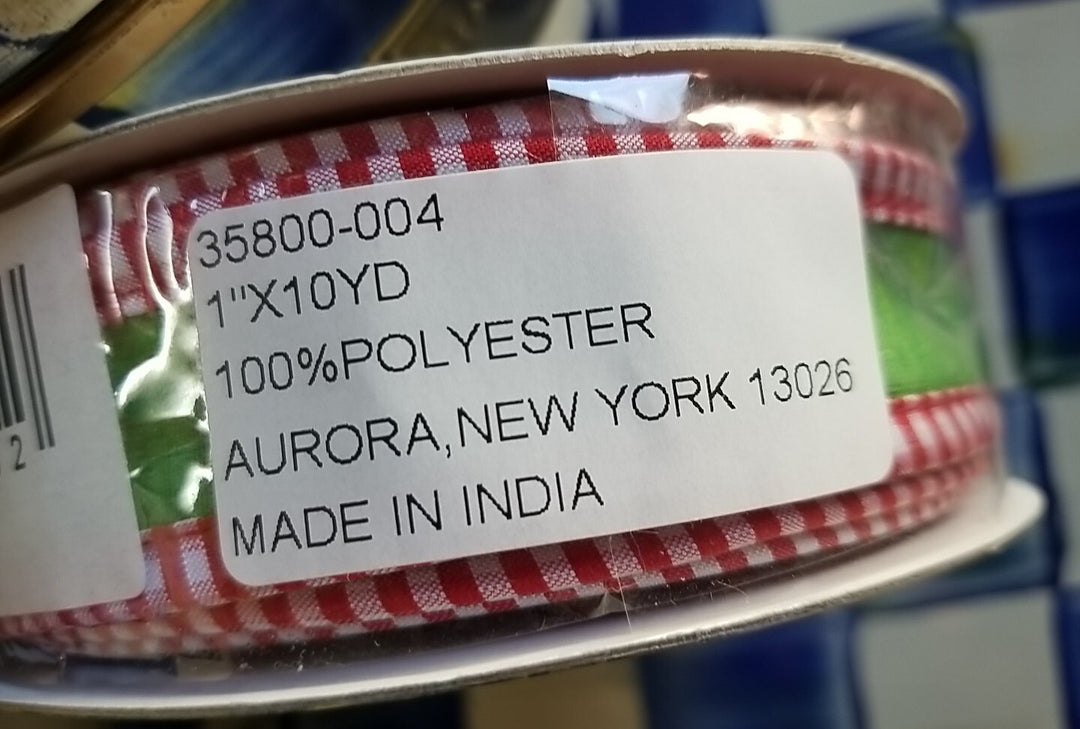 Mackenzie Childs JOLLY HOLIDAY 1" Wide Wire RIBBON NEW 10YD Retired