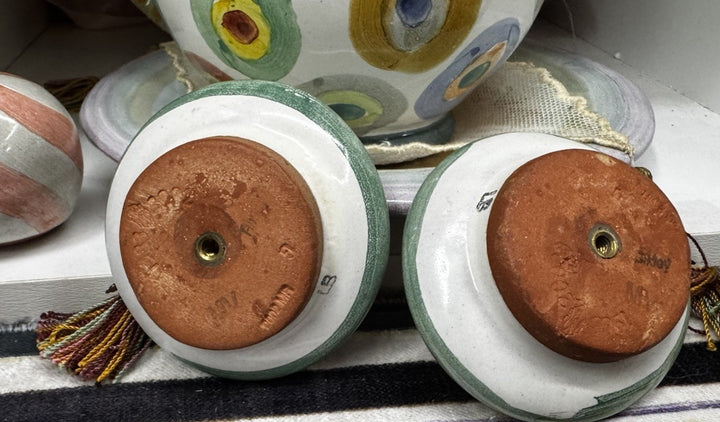 Mackenzie Childs Wallcourt One Bixley“  Knob-2.5”  Terracotta Made In Aurora