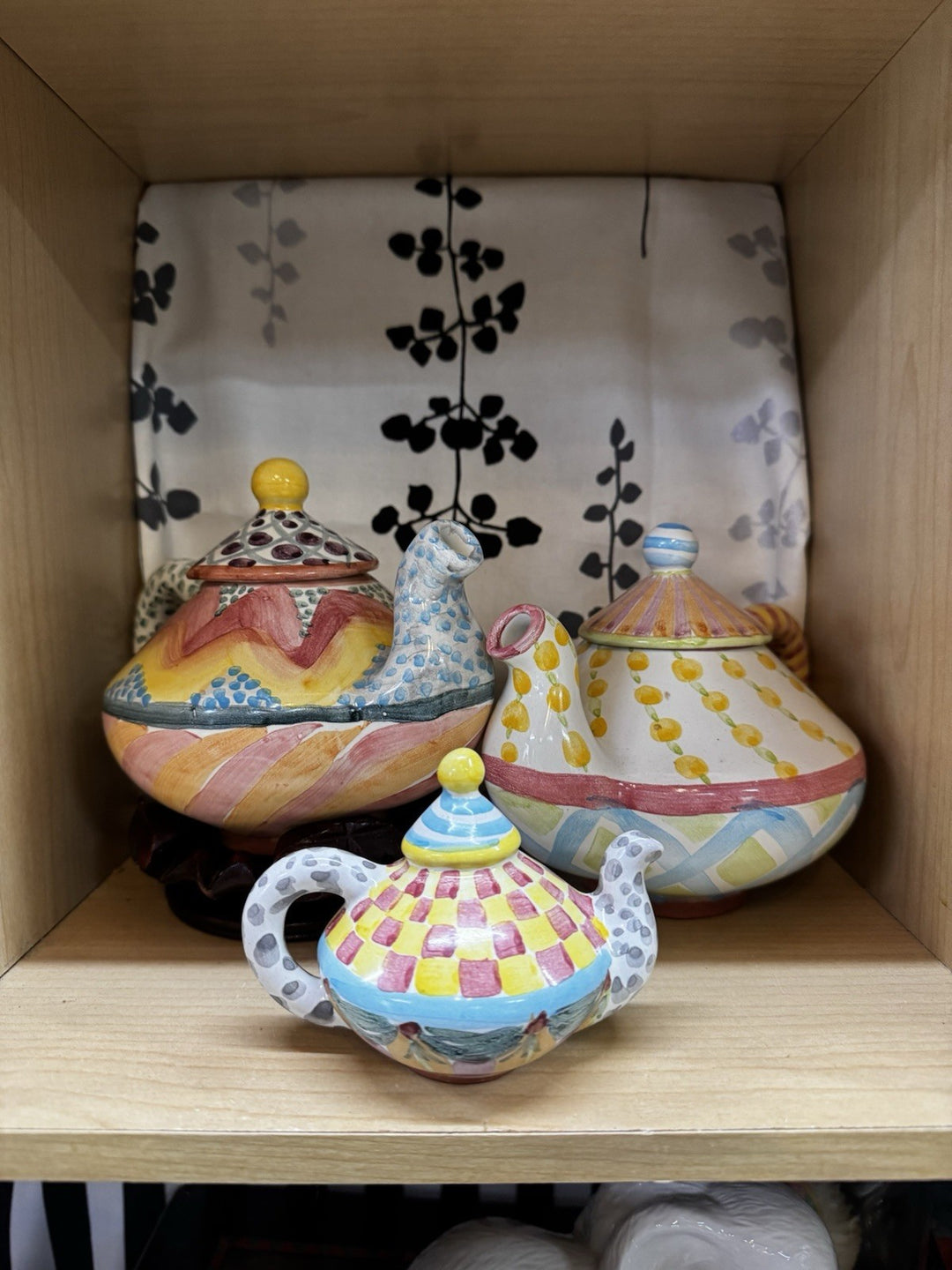 MacKenzie Childs WALLCOURT Teapot FENWICK High Tea Vintage Small Sized-2003