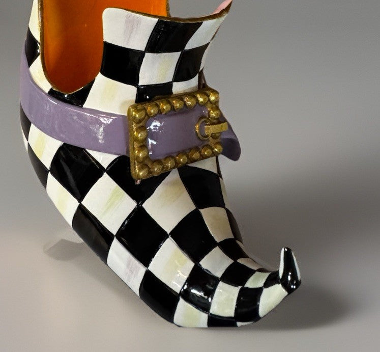 Resin Witch’s Shoe Figurine, Halloween and Fall Home Decor, Trick or Treat