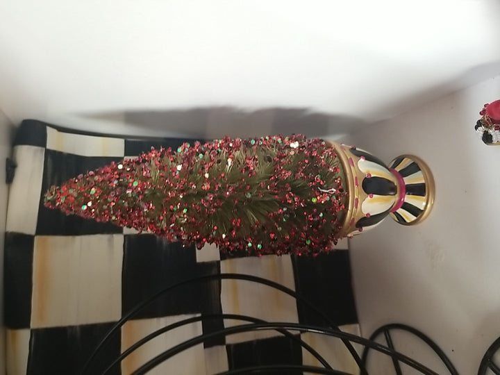 MacKenzie-Childs Sugarplum  Small BOTTLE BRUSH TREE Retired