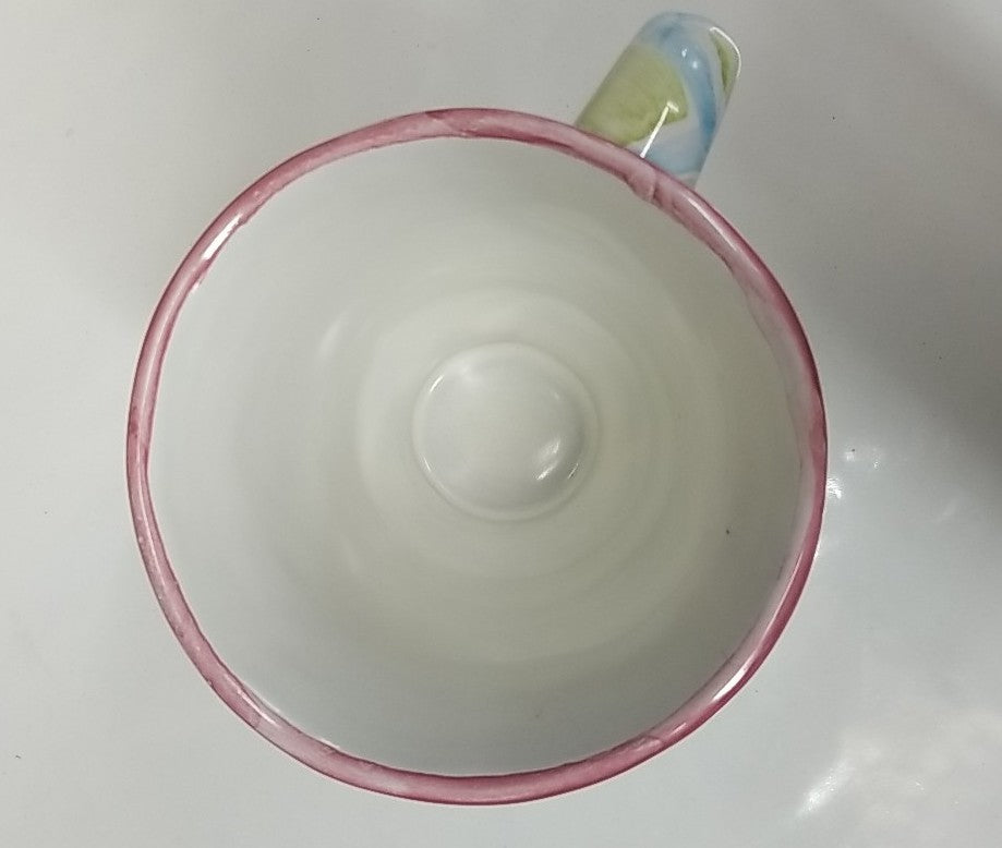 MacKenzie Childs  Wallcourt Maddox Ceramic Footed Mug  - 12 Oz- Retired