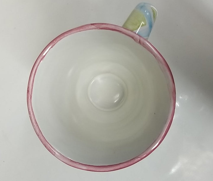 MacKenzie Childs  Wallcourt Maddox Ceramic Footed Mug  - 12 Oz- Retired