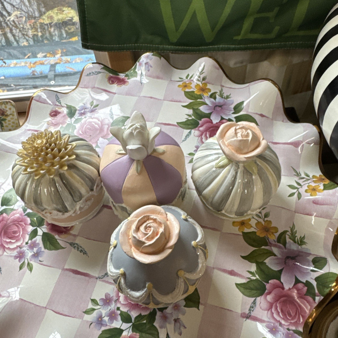 New Mackenzie Childs Cameo Collection Petit Fours, Set of 4 RETIRED