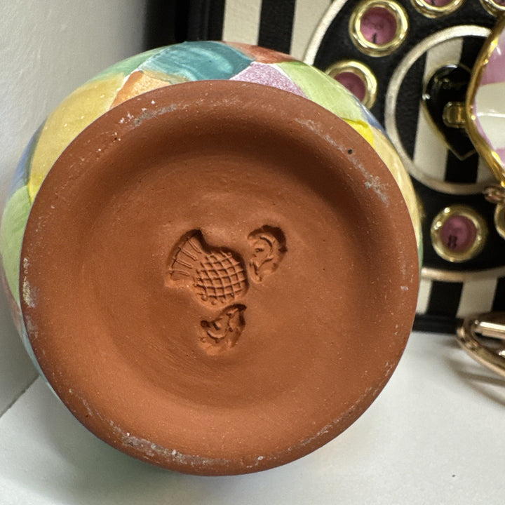 MACKENZIE CHILDS Poplar Harlequin BUD VASE NEW- Retired Pattern