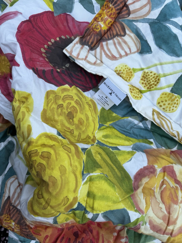 Mackenzie Childs Kira's Garden Comforter Full/Queen 4 Shams