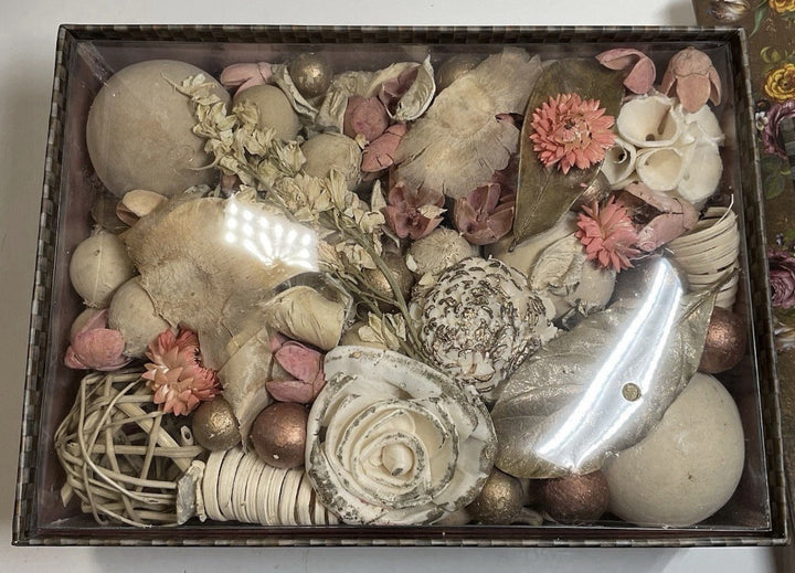 MacKenzie Childs Glow Home  Paradise Potpourri Box Champagne And Cake- New