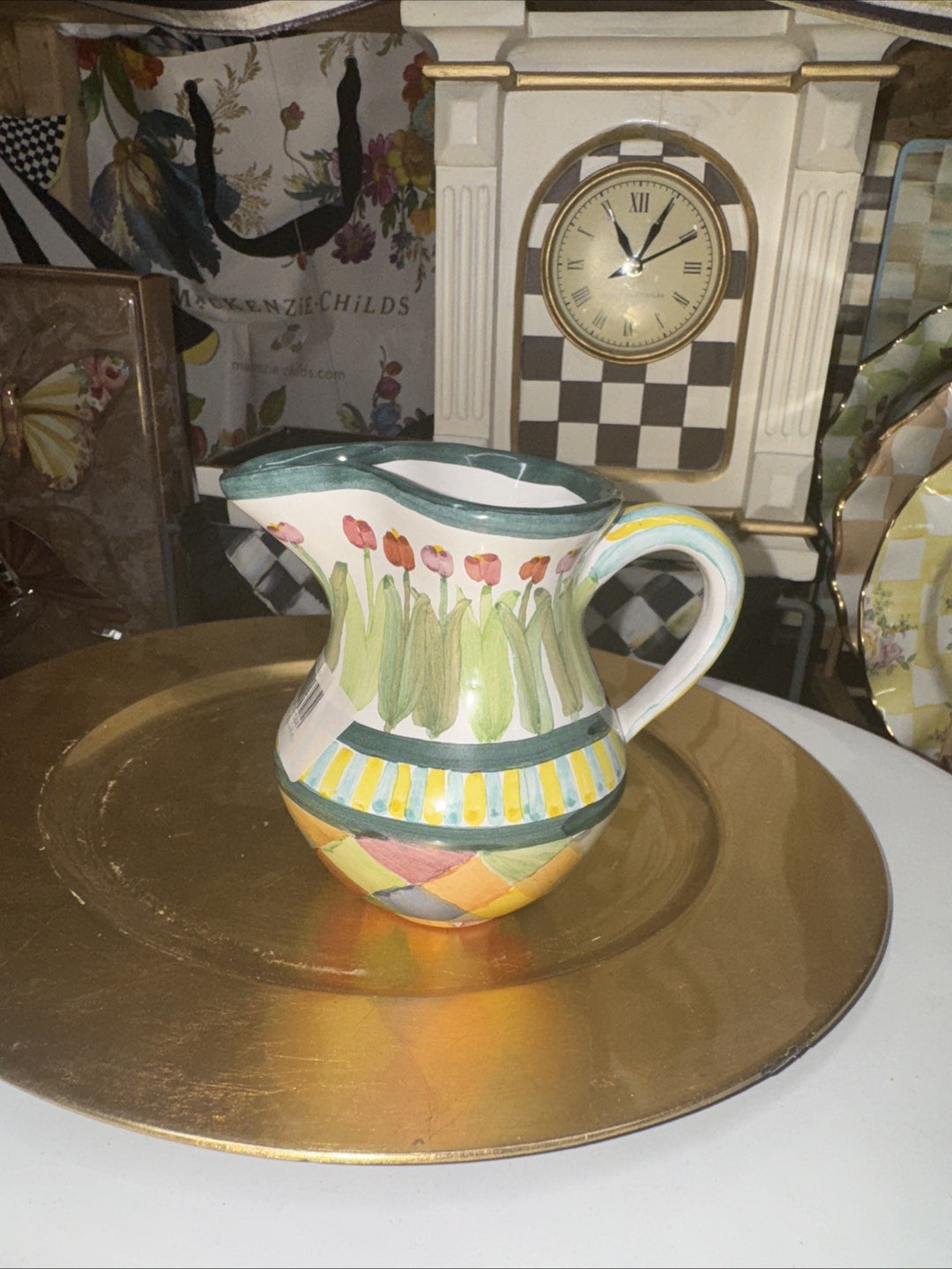 Mackenzie Childs Poplar Ridge Ceramic Creamer