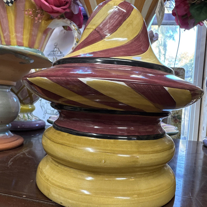 Mackenzie Childs Art Garden Piece- Ceramic Frank And Mustard- New Old Stock