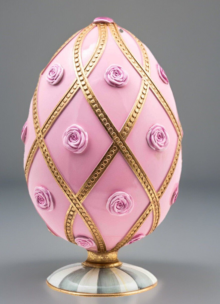 MacKenzie-Childs Touch of Pink Nesting Egg New In Box!