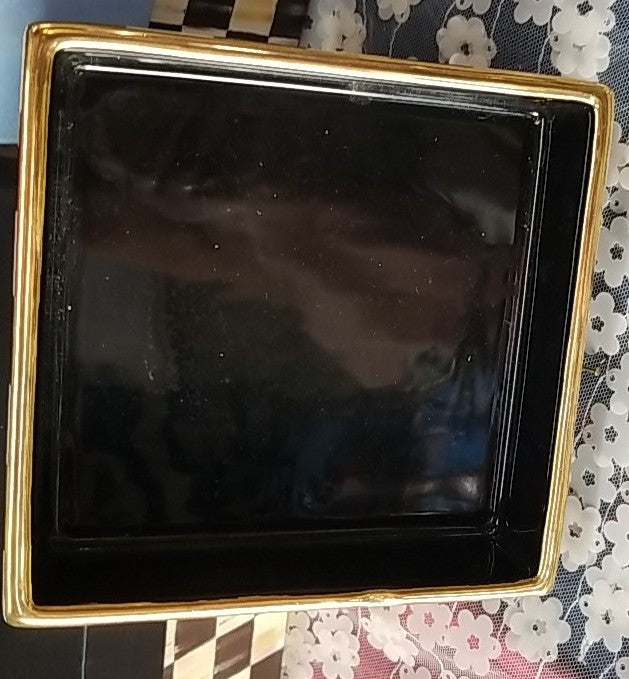 MACKENZIE CHILDS  Cocktail Napkin Holder In Courtly Check- Base