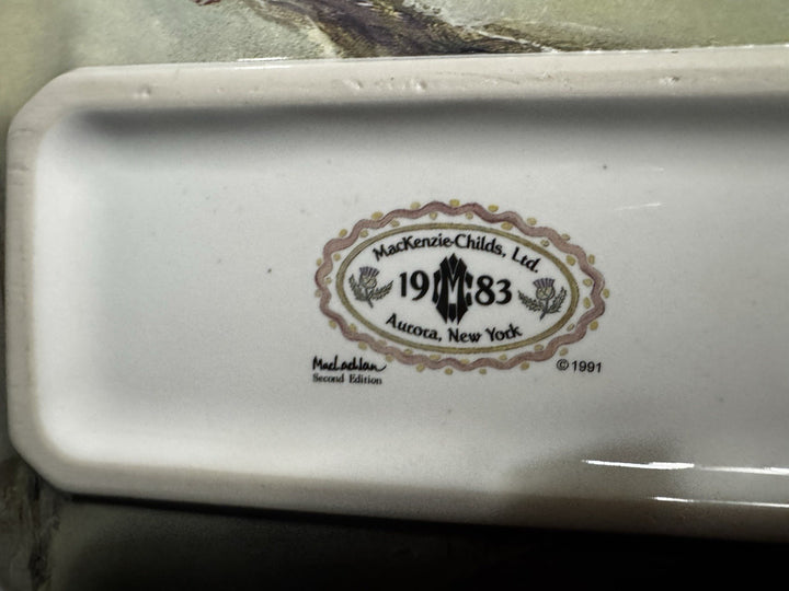 Mackenzie Childs 1991 MacLachlan Plate 10.5”x7.5”Second Edition