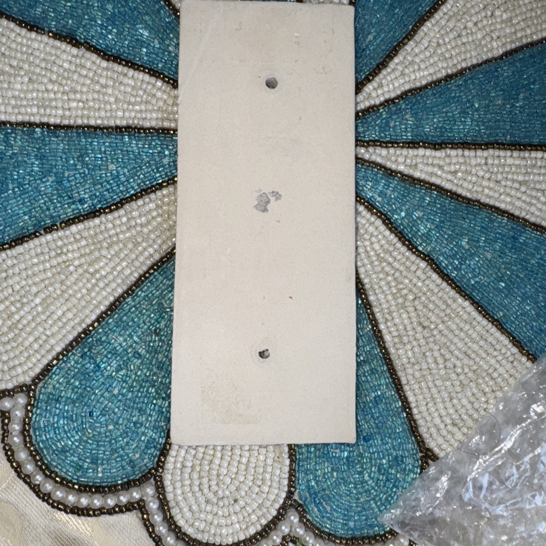 MACKENZIE CHILDS  HOUSE NUMBER 5 COURTLY CHECK TILE NEW 7" X 3"