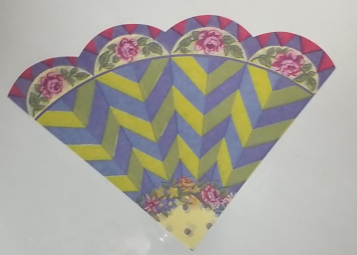 MacKenzie Childs GARLAND ROSE Tissue Paper Fan 7 Round Napkins 13” For Decoupage