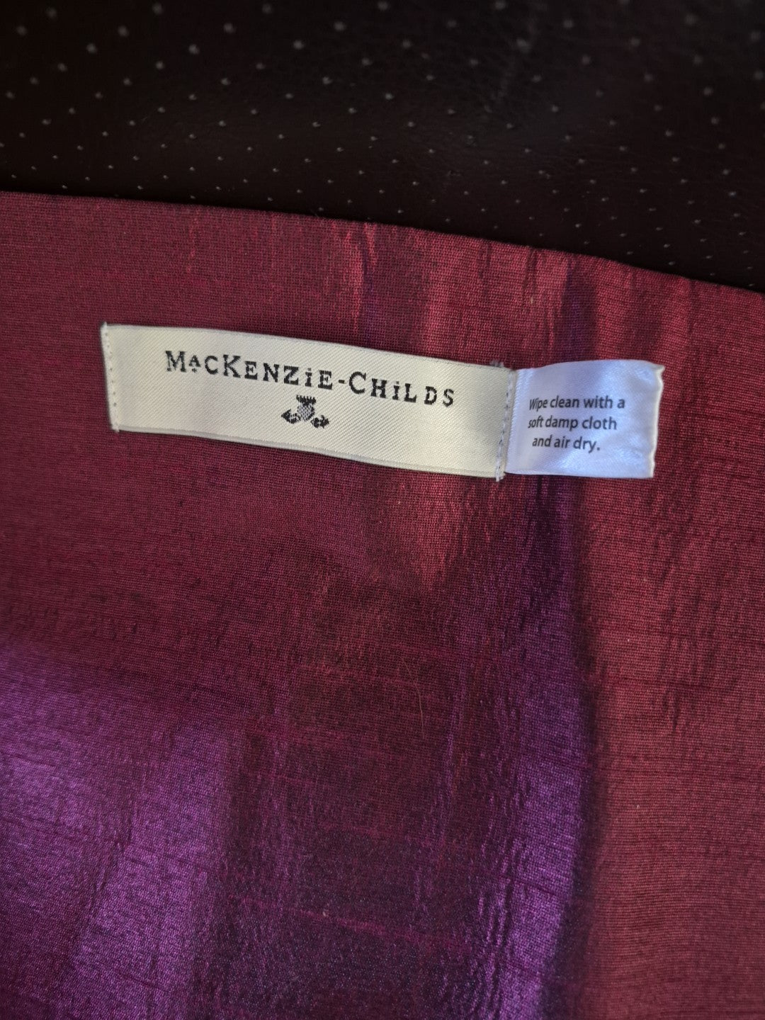 Mackenzie Childs Berry Frost Beaded Christmas Bow Table Runner 36" Centerpiece