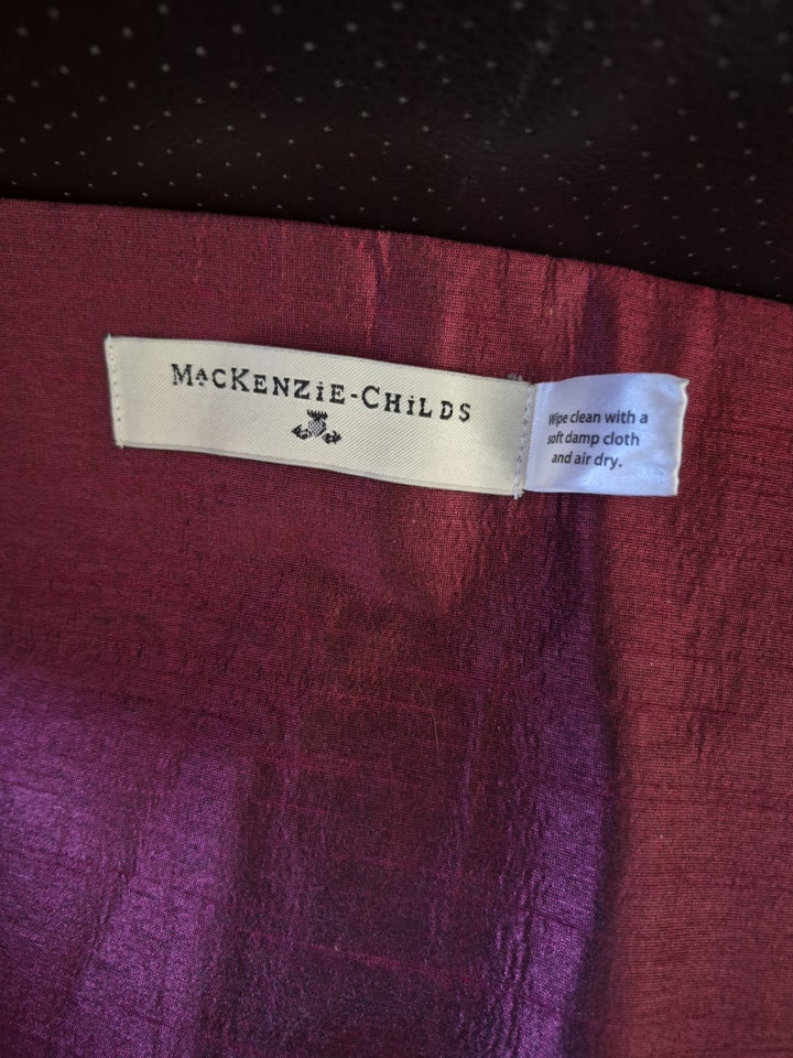 Mackenzie Childs Berry Frost Beaded Christmas Bow Table Runner 36" Centerpiece