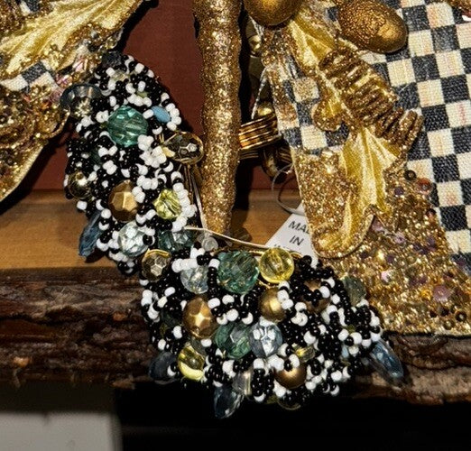 Mackenzie Childs BEADED Ocean  NAPKIN RINGS Retired Set of 2 New