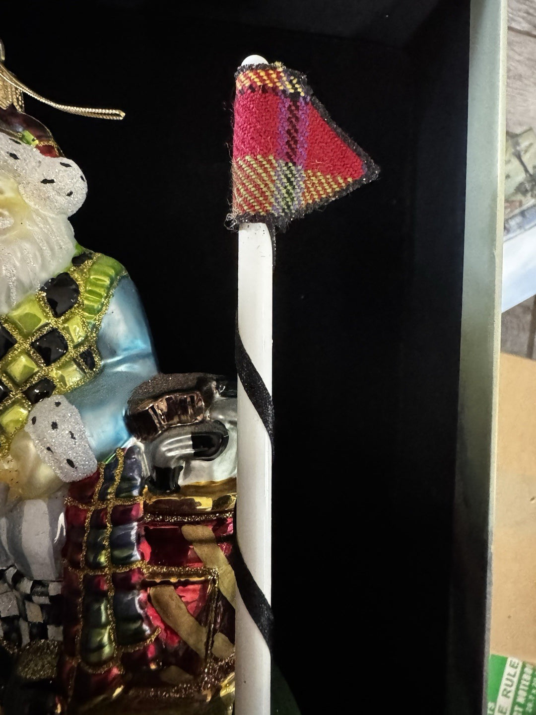 MACKENZIE CHILDS Ornament - SAINT ANDREWS SANTA Golf Glass Retired