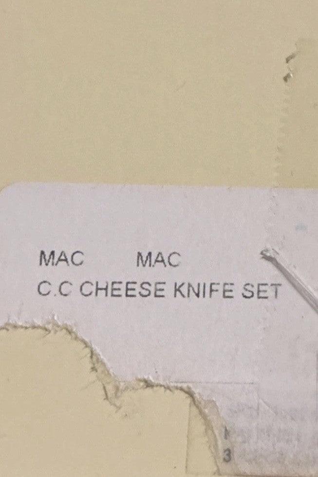 MACKENZIE CHILDS Ceramic COURTLY CHECK CHEESE KNIFE (FULL) SET W/BOX- New