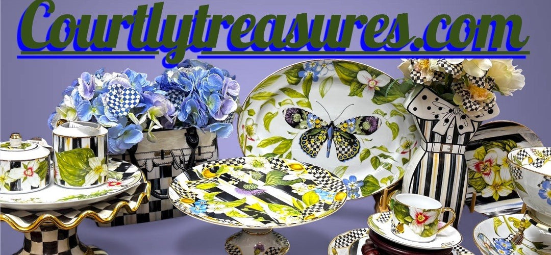 Mackenzie Childs Doodles Handbag Vase- New