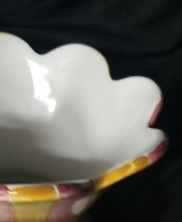 Mackenzie Childs Ceramic Odd Fellows  Great Vase- New- Made In Aurora