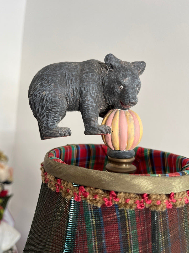 Mackenzie Childs Victoria & Richard Emprise Tartan And Animal Table Lamp
