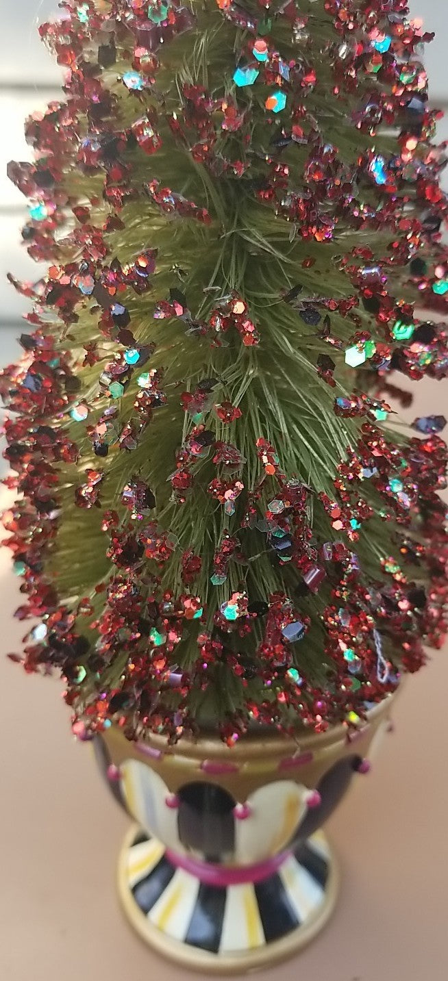 MacKenzie-Childs Sugarplum  Small BOTTLE BRUSH TREE Retired