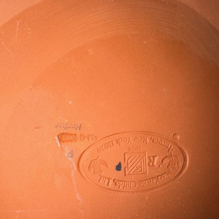 Mackenzie Childs Fluted 12" Ceramic Serving Plate Taylor Heather Excellent