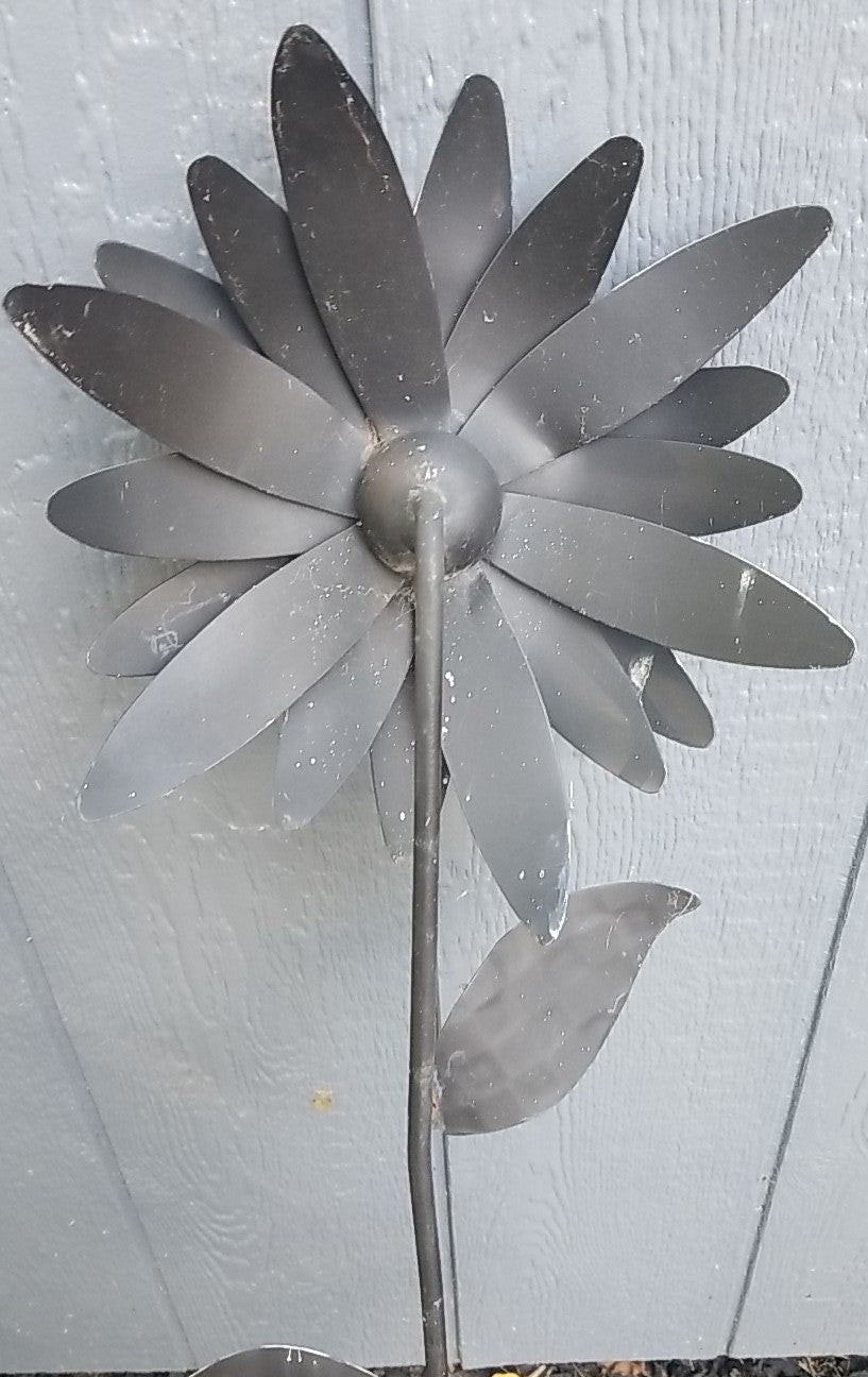 MACKENZIE CHILDS Stake Garden  47” Black And White Decor- HTF Courtly Check