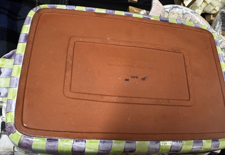 MacKenzie Childs Piccadilly 17” Rectangular Baking  Pan Dish Vintage