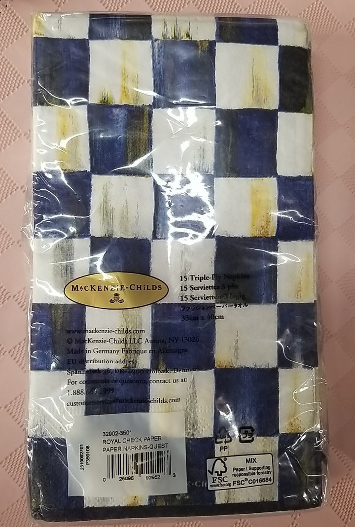 MacKenzie Childs One Pack Royal 15 Ct  Guest Napkins Unopened Pack