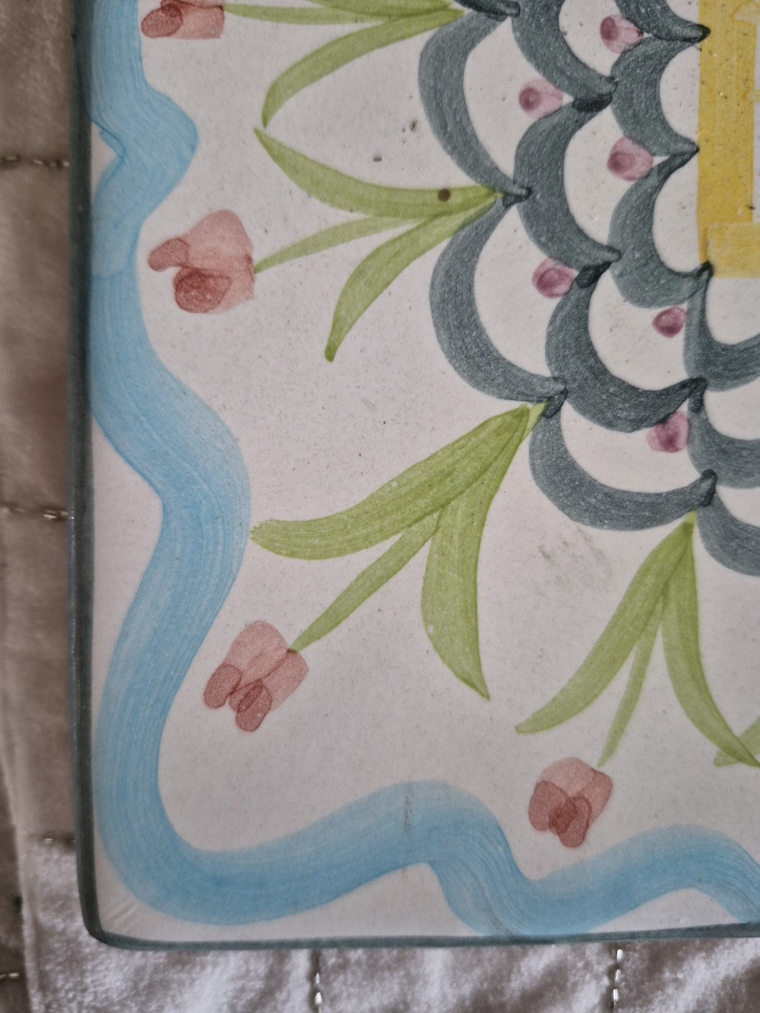 MACKENZIE CHILDS Taylor  HOT PLATE TRIVET TILE 8”x8”  King Ferry- 2nd Read