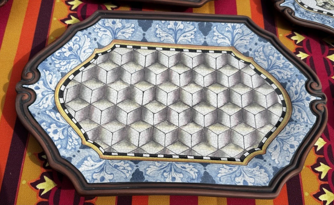 Victoria and Richard MacKenzie-Childs Emprise Superfluous 14” Dinner / Platter