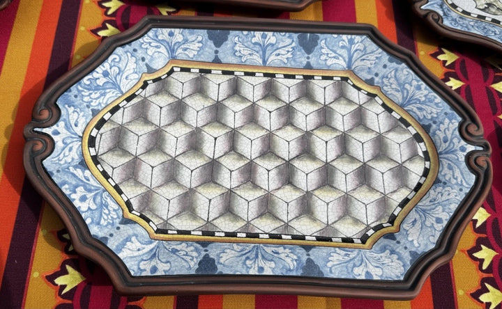 Victoria and Richard MacKenzie-Childs Emprise Superfluous 14” Dinner / Platter